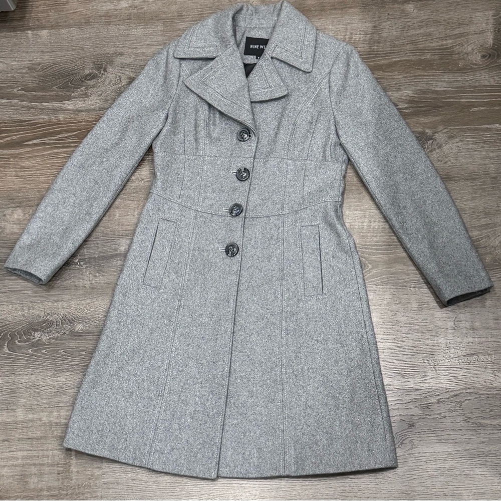 Nine West Gray Dress Coat
